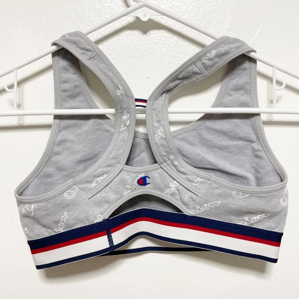 Champion Gray Logo Sports Bra - Image 2