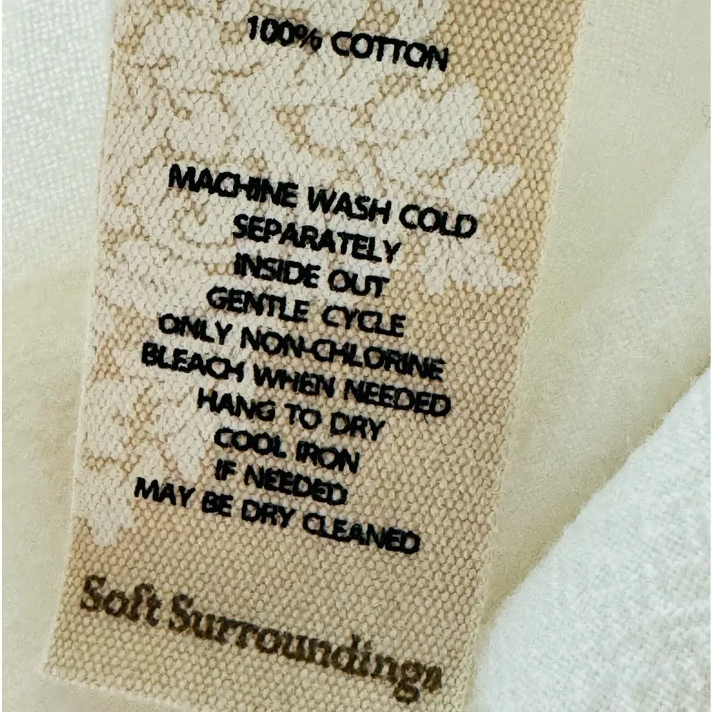 SOFT SURROUNDINGS Cedella Pullover Mandarin Collar Top White Size M NEW - Image 6