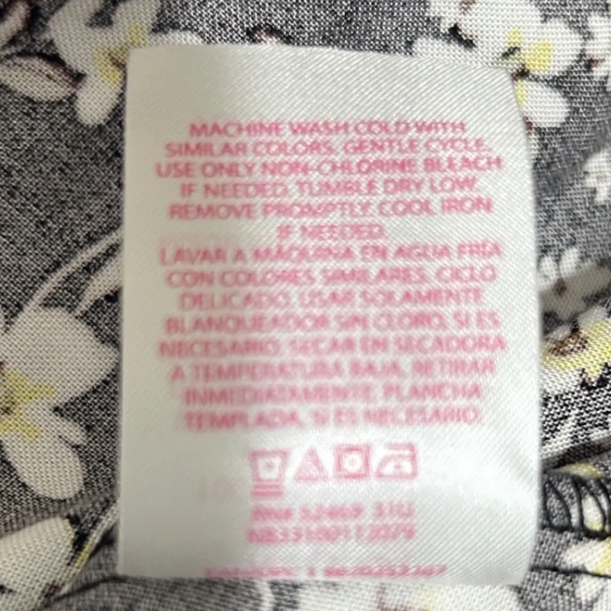 No Boundaries Juniors Cami M Black Floral Babydoll Lace Asymmetrical Hem Cottage - Image 10