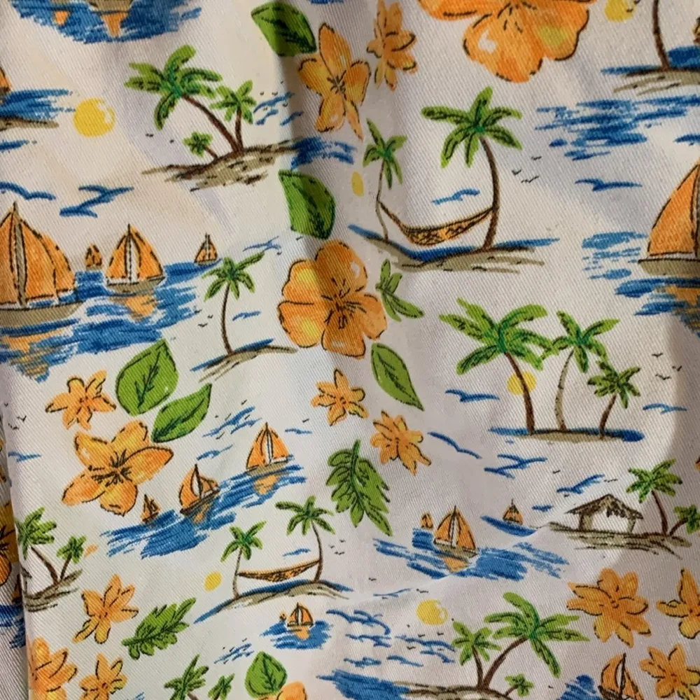 Vintage Breckenridge Tropical Print Crop Pants size 10 - Image 2