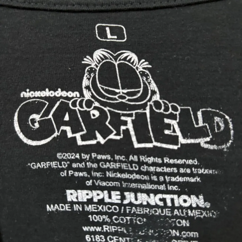 Garfield Prowling Jungle Cat Nickelodeon Cartoon T-Shirt L - Image 4
