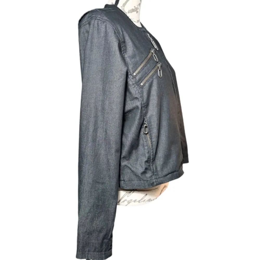 Harley-Davidson Vintage 2005 Moto Jacket, Size L, 2 Zipper Pocket - Image 2