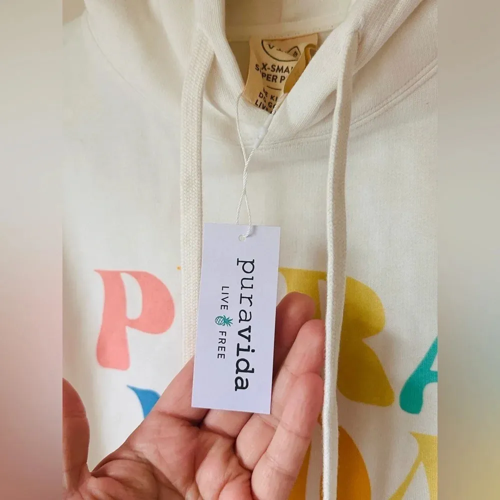 Pura Vida Hoodie Sweatshirt Beachy Coastal Size XS NWT - Image 9