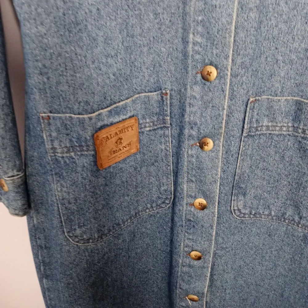 Vintage Alamity Jeans denim dress Blue Size M - Image 3