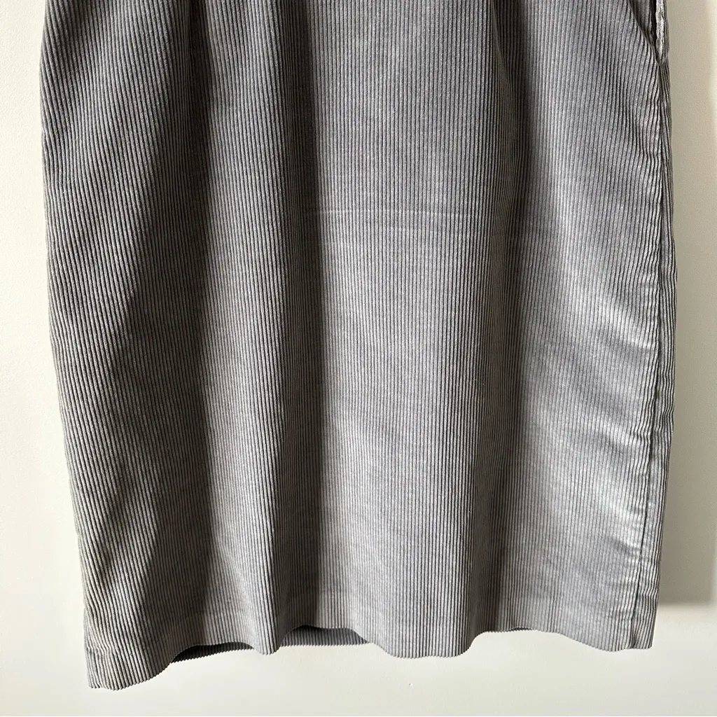 Vintage Wide Corduroy Gray A Line Skirt MALLARD DUCK Size 14 by MH Selections - Image 6