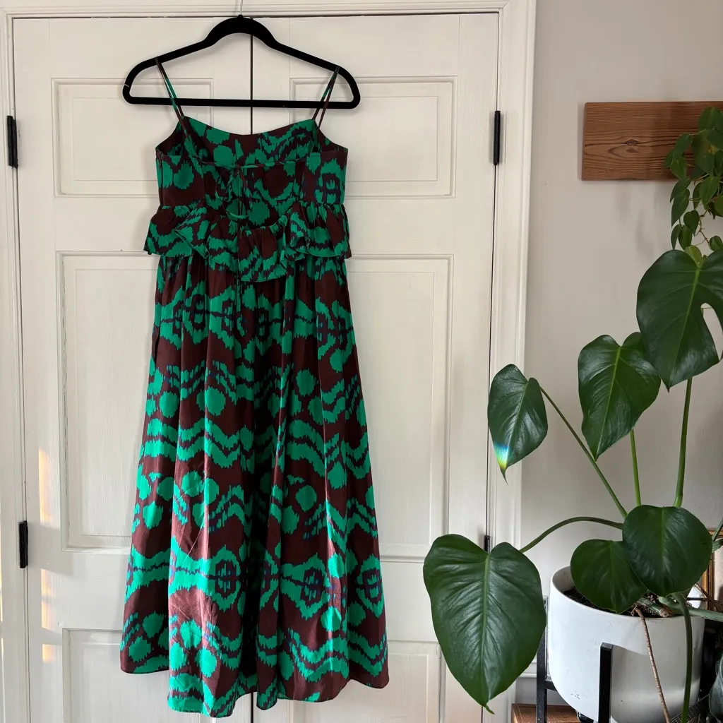 Ulla Kohnson Amaliya Dress Malachite Animal Print Pattern Midi Dress Size 8 - Image 8