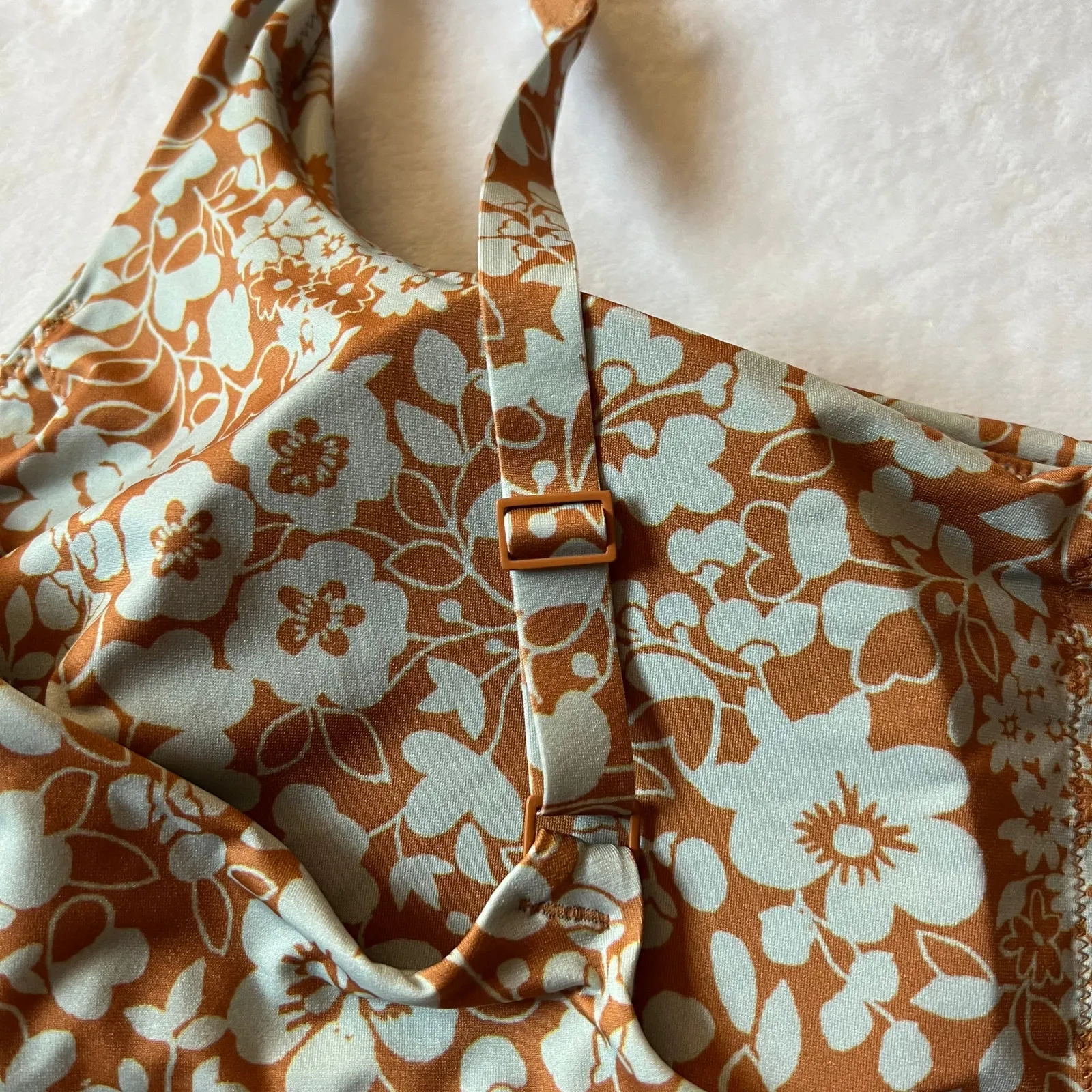 Everlane Square Neck Floral Bikini Top Size XXL Vacation Colorful Resort Summer - Image 7