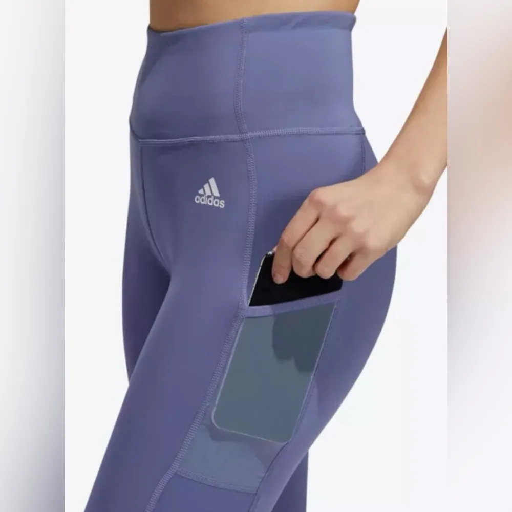 Adidas NWT  Circuit Solid 7/8 High Waisted Tights | Size: M | Orbit Violet - Image 3