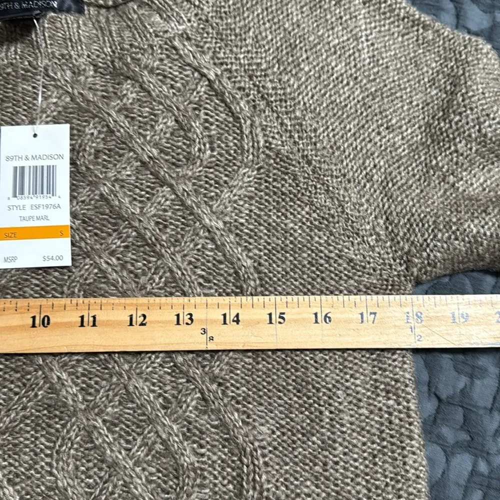 89th & Madison taupe sweater size small NWT Brown - Image 9