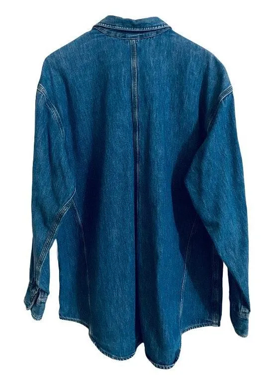 Ruff Hewn Heavyweight Denim Long Sleeve Button Down Shirt - Image 2