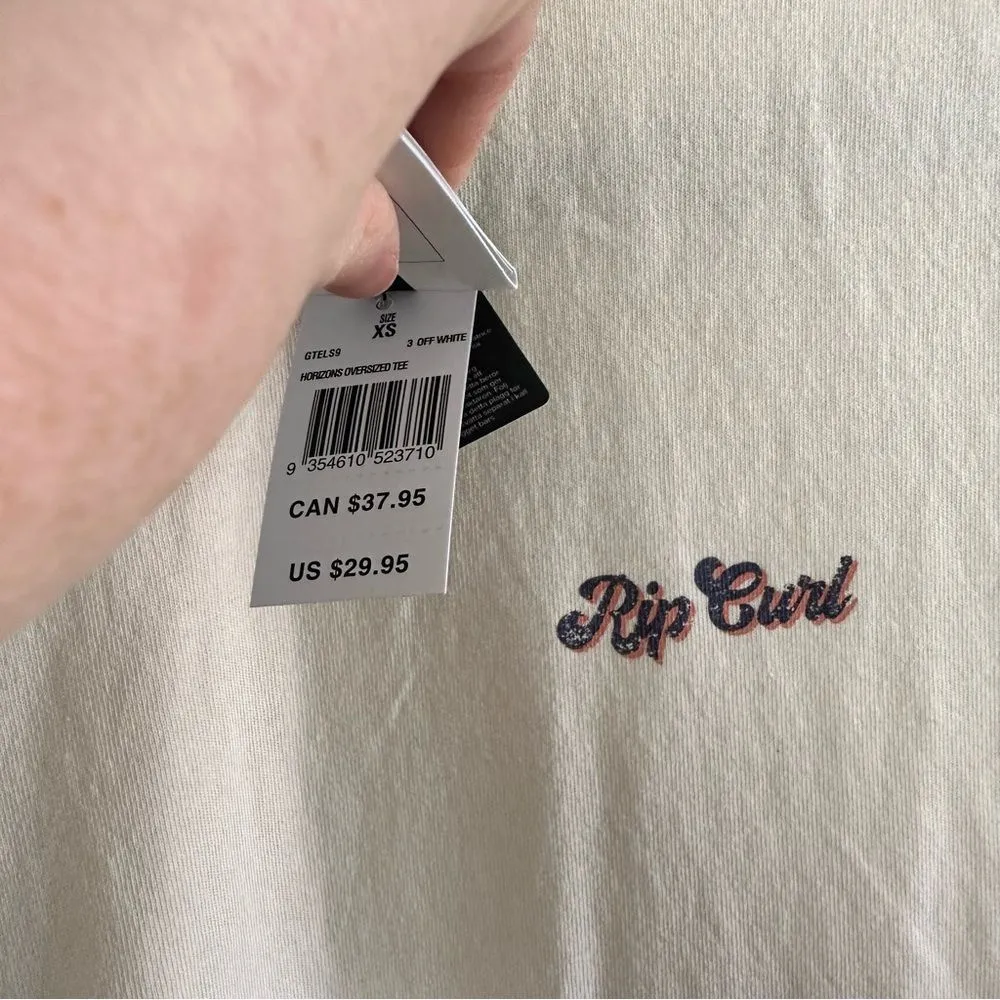 Rip Curl  Horizons Logo Graphic Oversized Tee Size XS NWT - Image 2