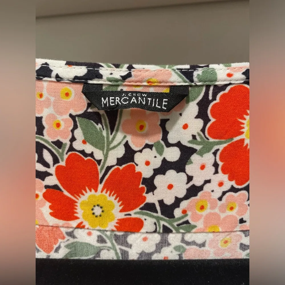 J. Crew Mercantile Multicolor Floral Midi Wrap Dress - S - Image 7