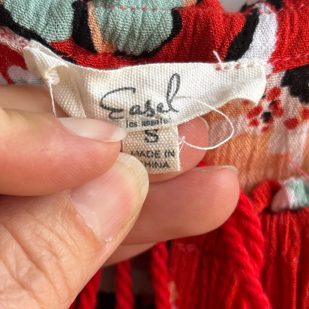 Easel Women’s Floral Boho Smock Dress - Image 4