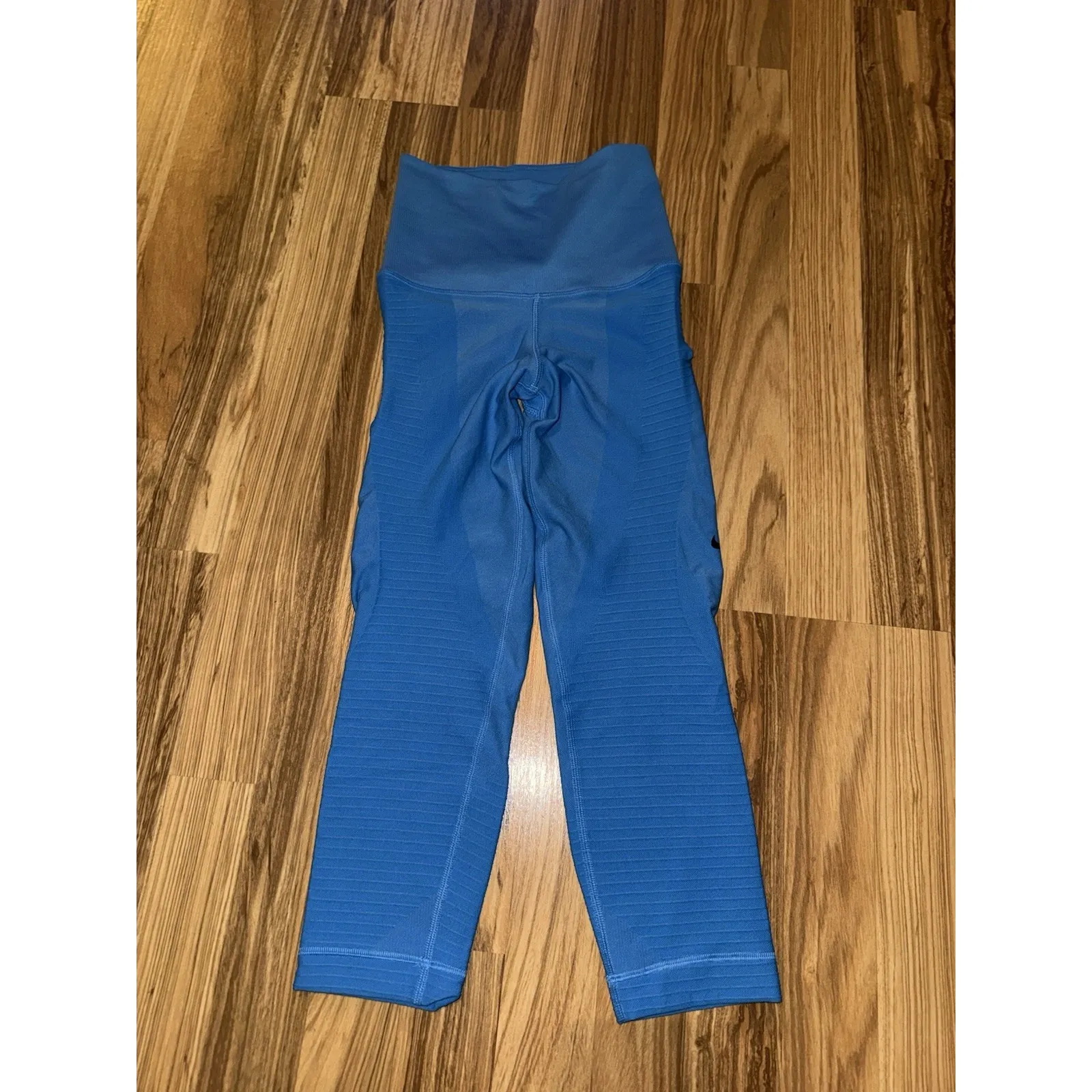 Nike Womens Royal Blue Dri Fit Zoned Sculpt Training Yoga Leggings‎ XS - Image 4