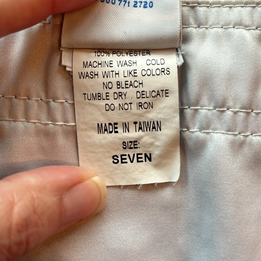 Vintage Crazy Shirts Hawaii Floral Swim Skirt sz 7 Blue - Image 7