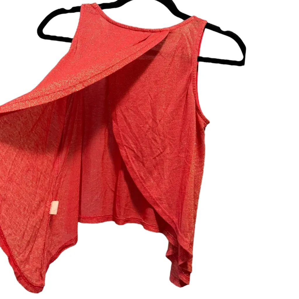 dELiA*s Delia’s Burnt Orange Gold Metallic Open Back Tank Top Y2K Vintage S/M Red Size M - Image 4