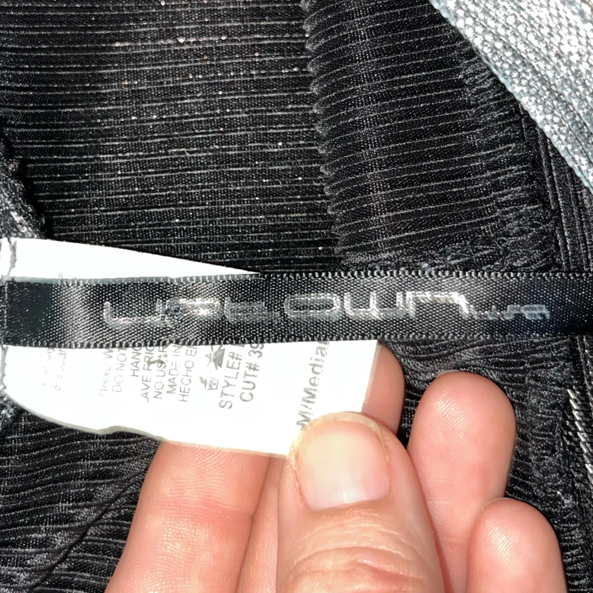 Vintage Uptown USA Folding Waist Metallic Wide Leg Pants Black Size M - Image 4