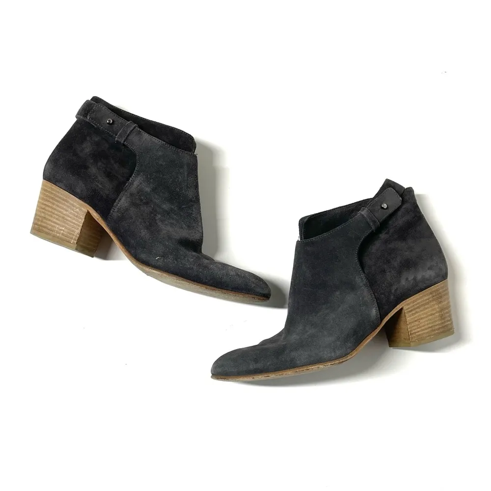 Vince Harriet Suede Gray Limestone Booties Size 7M - Image 2