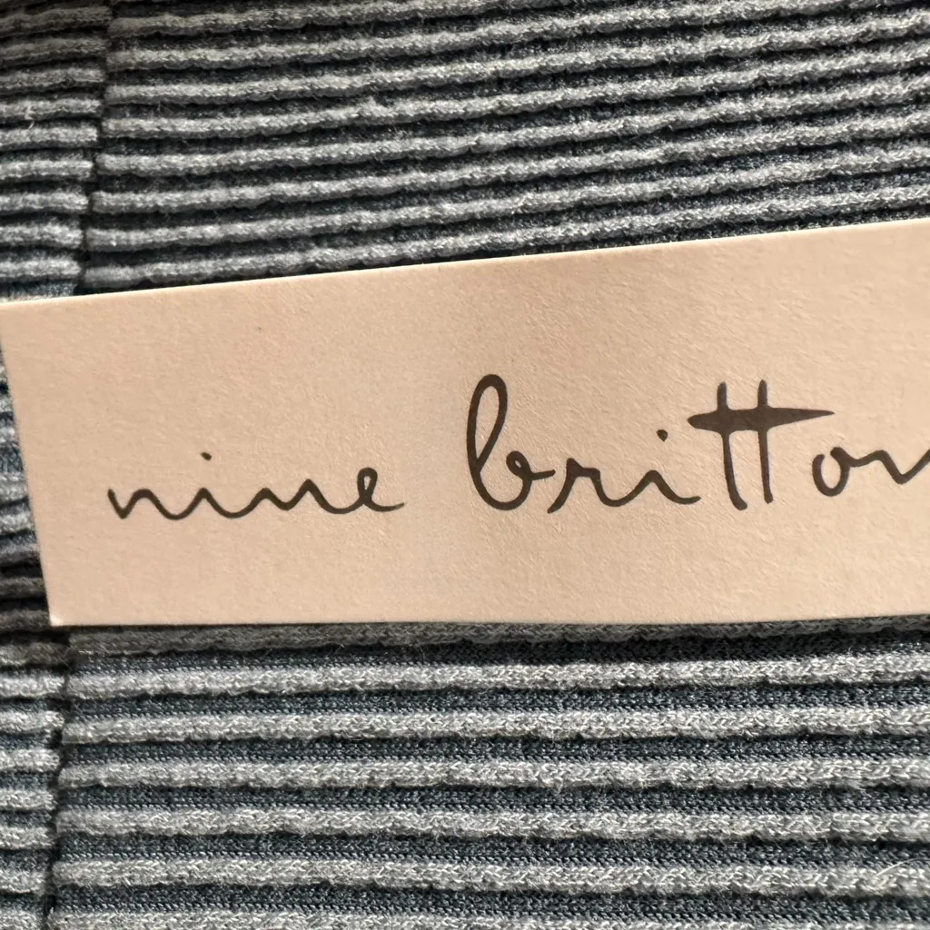 Nine Britton Stitch Fix Sleeveless Square Neck Ribbed Midi Dress Blue Sz Medium - Image 7