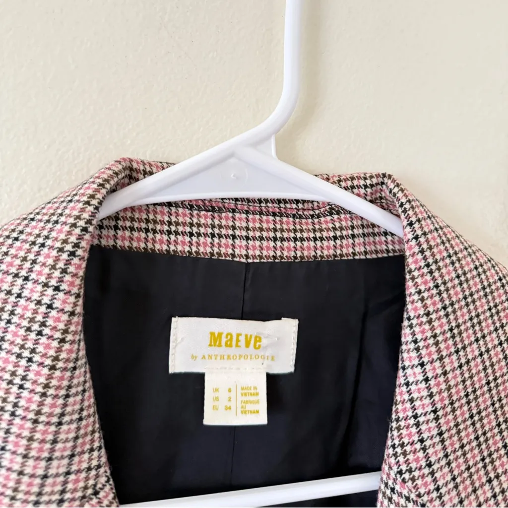 Anthropologie Maeve Plaid Roll-Sleeve Blazer - Image 3
