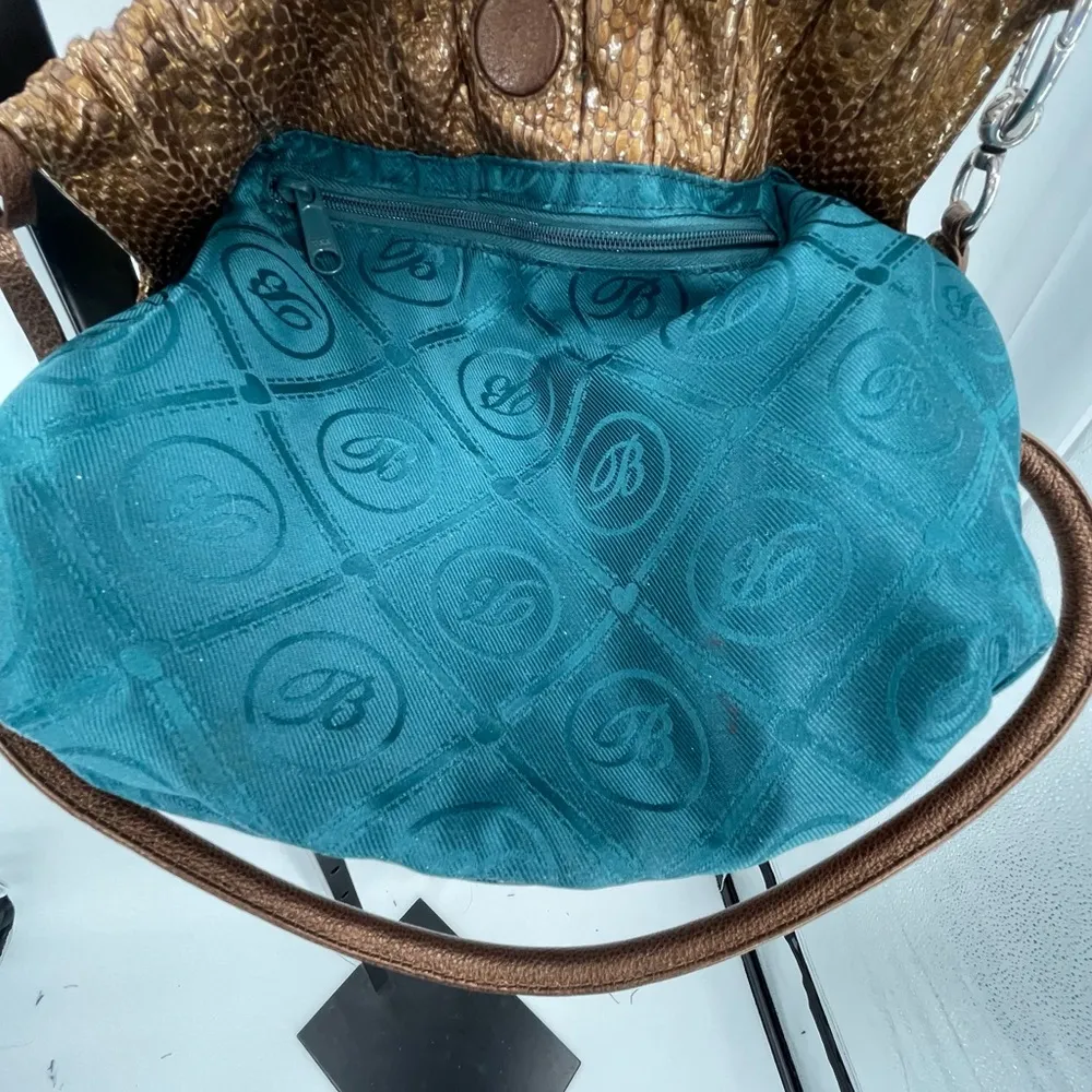 Brighton Breeland Golden Bronze Snake Print Shoulder Bag, In Excellent Condition - Image 11