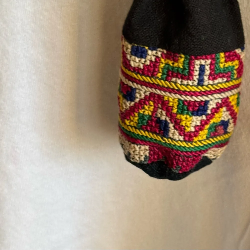 Handmade pouch necklace medicine bag Black - Image 6