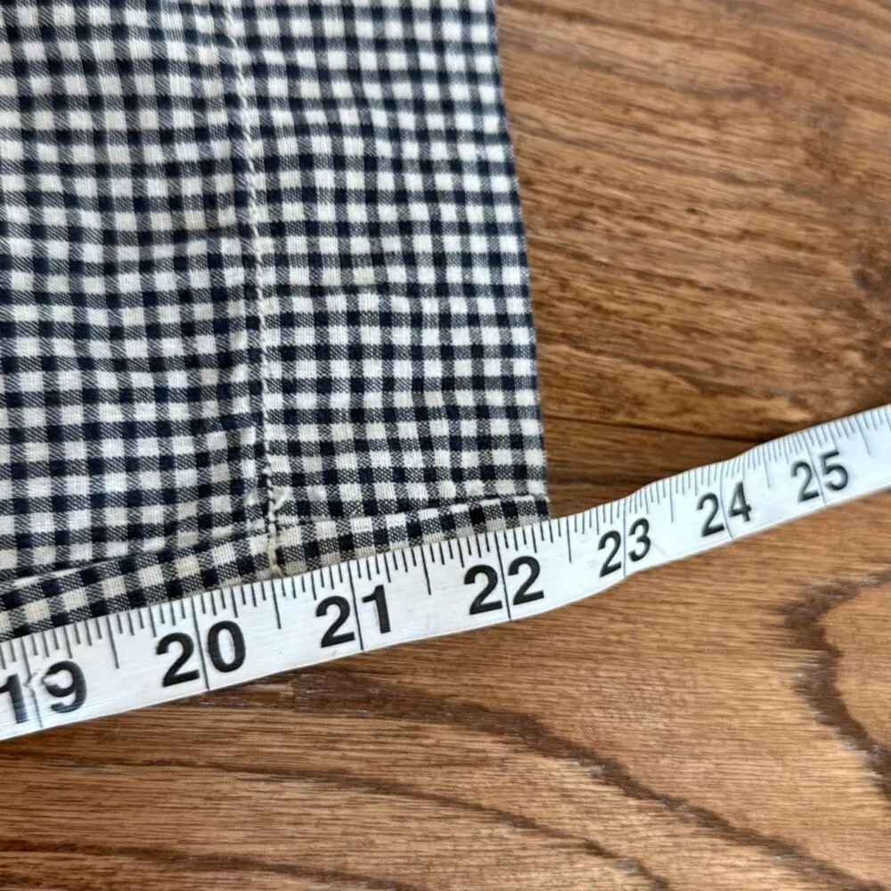 Anthropologie Cartonnier navy gingham tie waist pleated pant 4 - Image 5