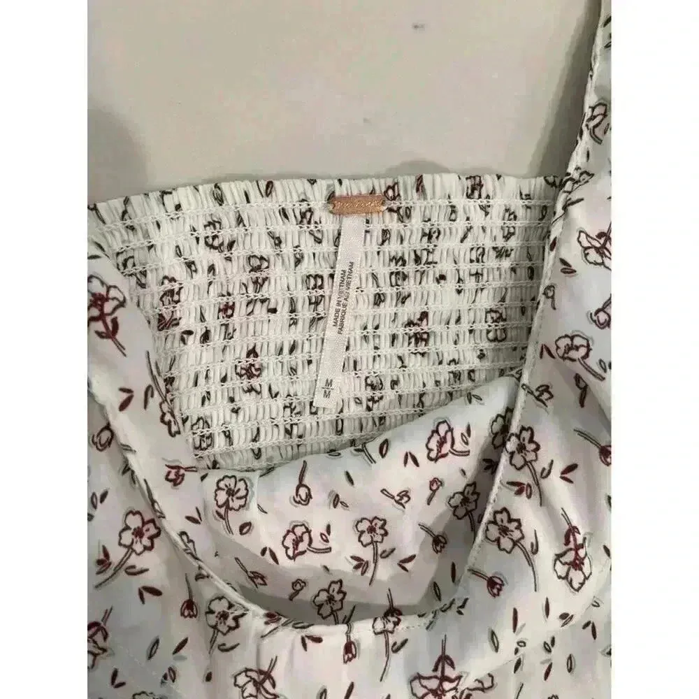 Free People Stay with You Satin Smocked Tank Top Women’s Medium - Image 4