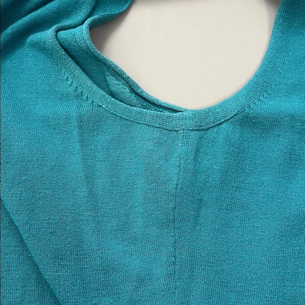 Lafayette 148 Lightweight Sweater Shell Blue Size Small - Image 5