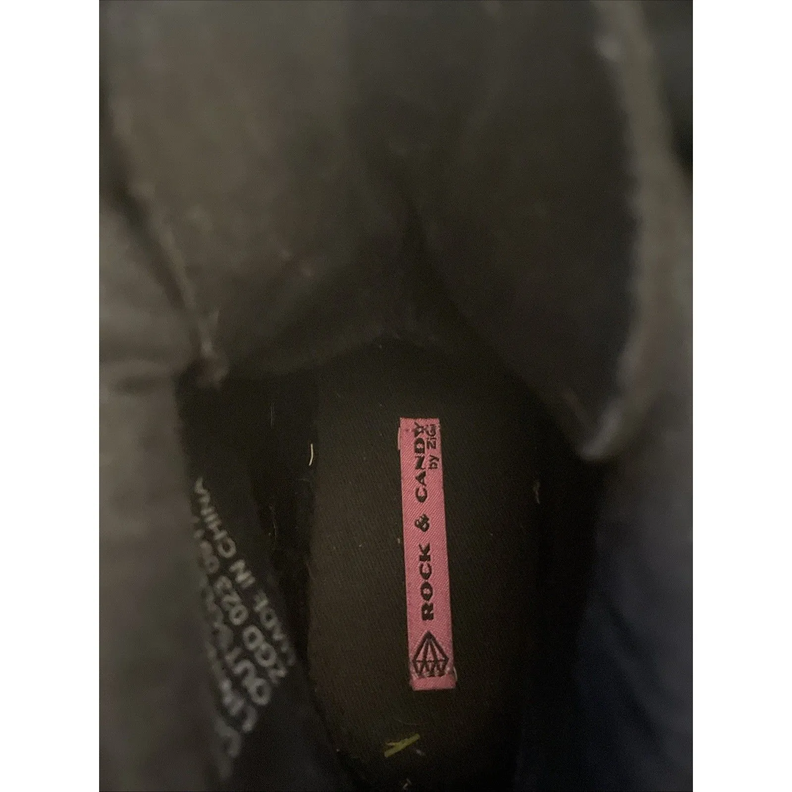 Rock Candy Spray Paint Combat Boots Women's Size 8 Black Lace Up Block Heel - Image 11