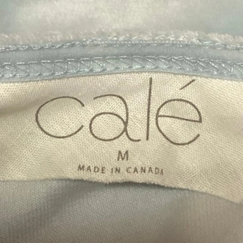 Cale Nina Light Blue Velour Velvet Crew Neck Short Sleeve Crop Tee T - Image 8