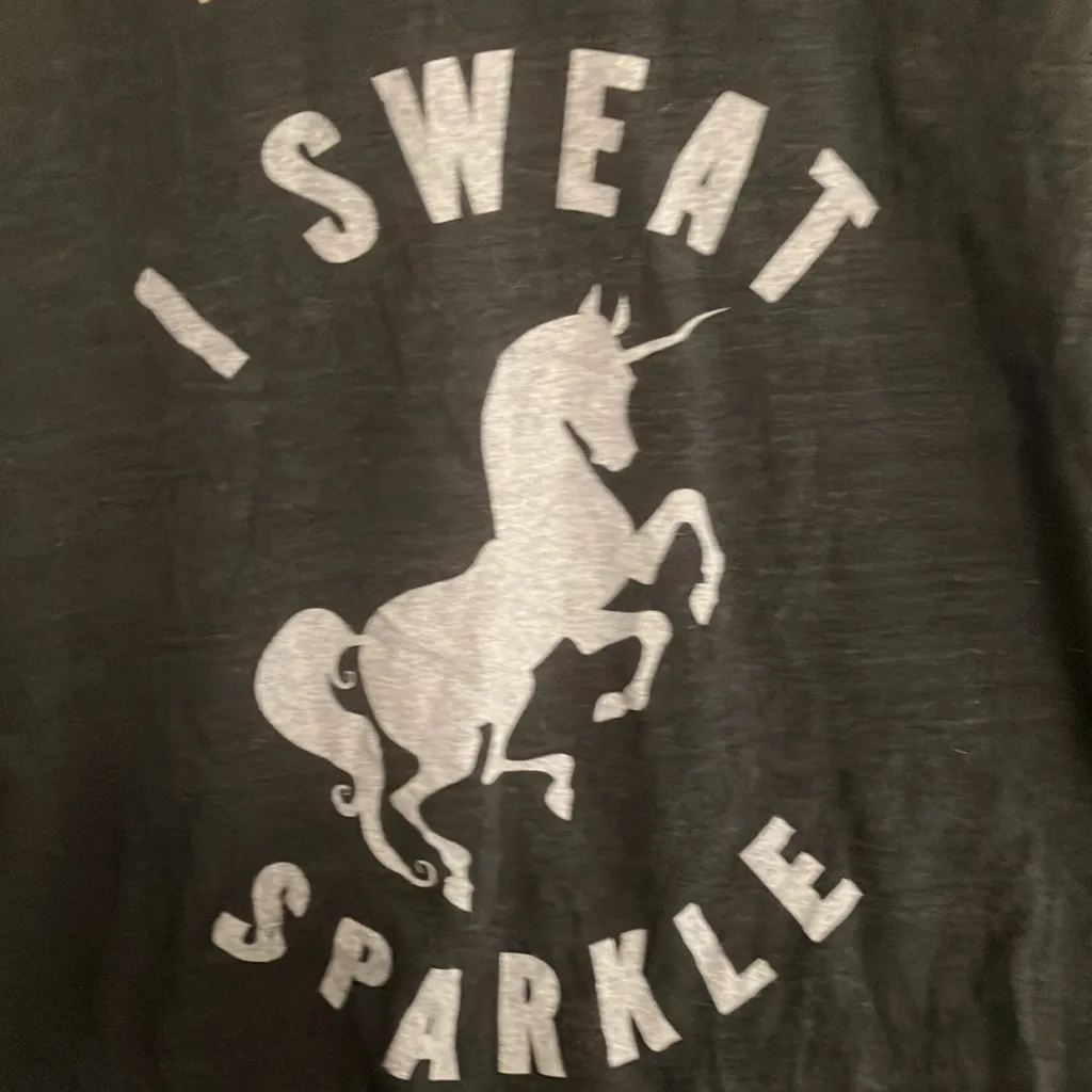 I sweat sparkle tank top small - Image 2
