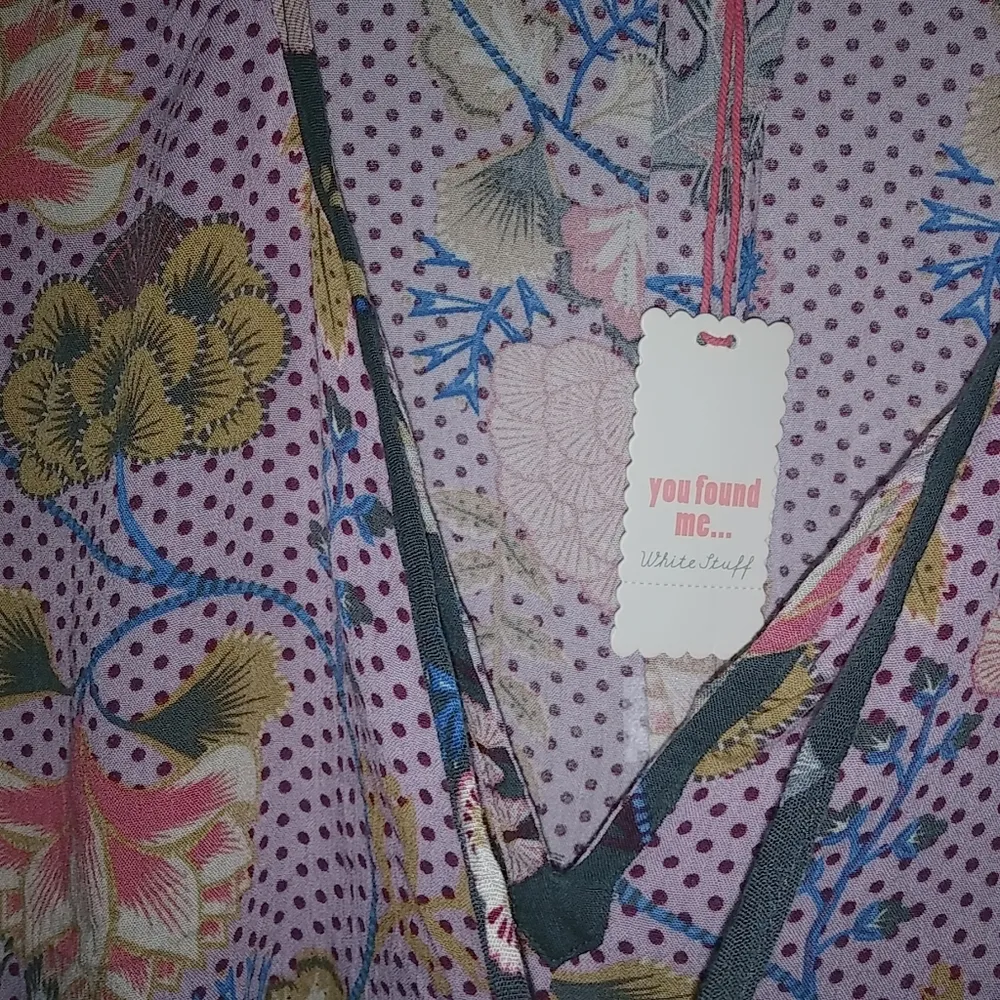 White Stuff UK 14 US 12 Boho Beautiful New Top Pink - Image 5