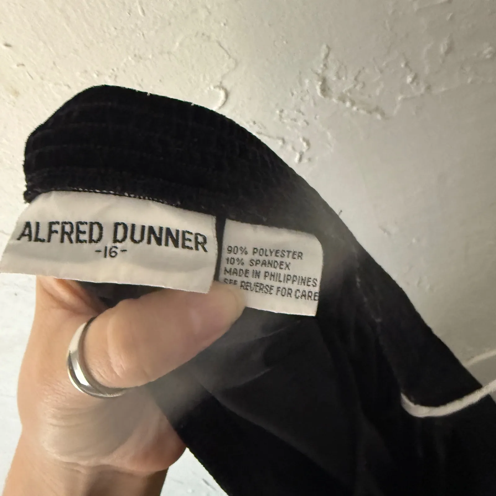 Alfred Dunner Vintage 90s Black Velvet Maxi‎ Skirt Whimsigoth Witchy Grunge - Image 5