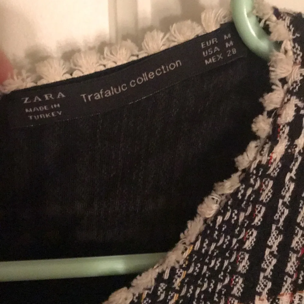 Zara plaid tweed dress with pockets medium - Image 3