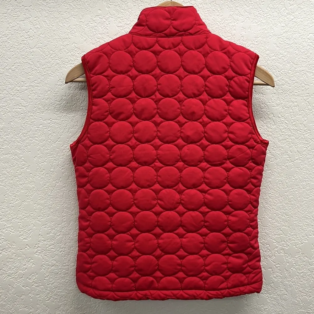 Disneyland Resort Minnie Mouse Red Quilted Zip Up Vest XS - Image 5
