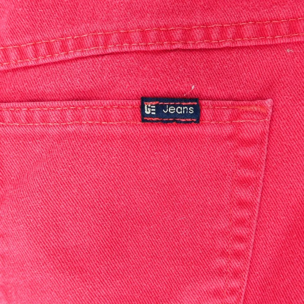 Vintage 80s Gitano High Waisted Hot Pink Denim Shorts Size 30 - Image 8