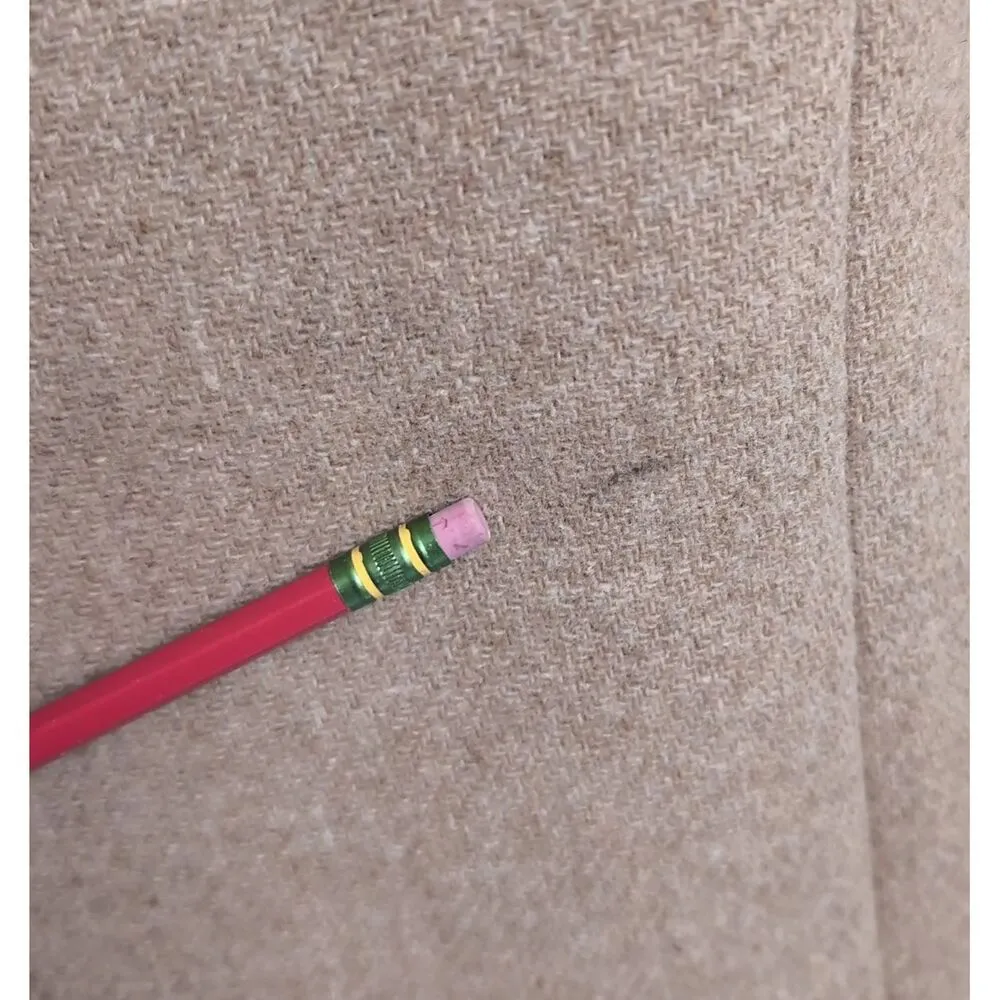 J Crew Cocoon Coat Italian Stadium-Cloth Wool Blend Tan High Collar Zip Size 2P - Image 11