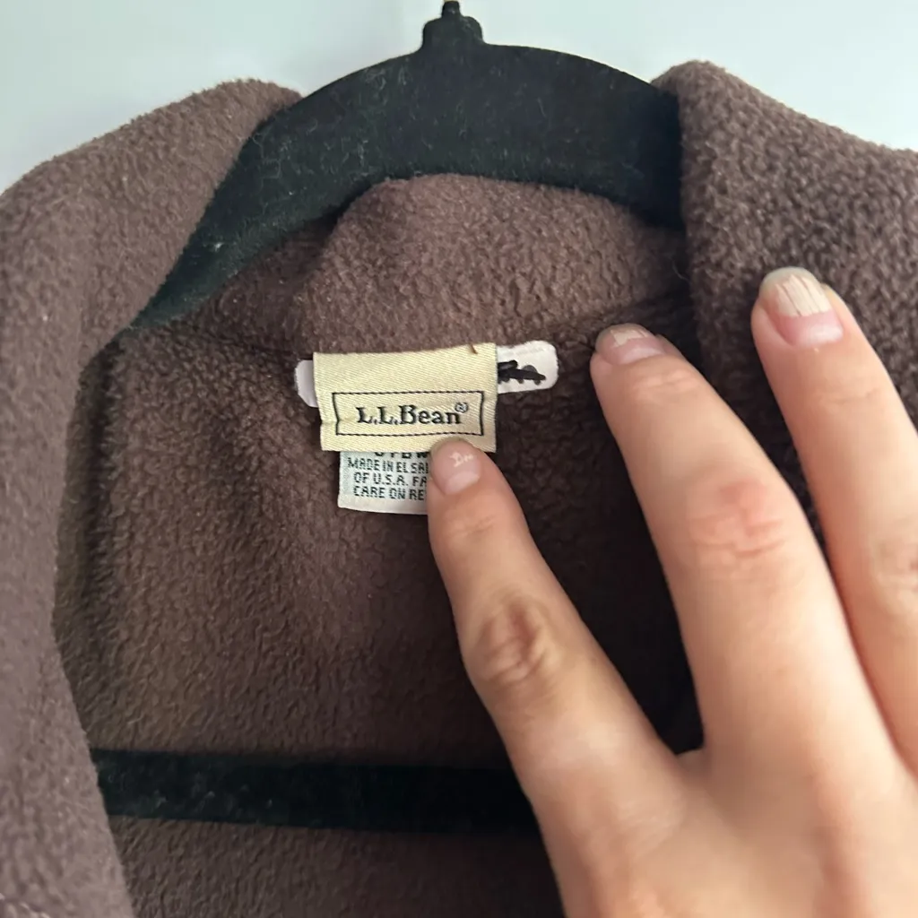L.L. Bean fleece button shacket Brown Size L - Image 3
