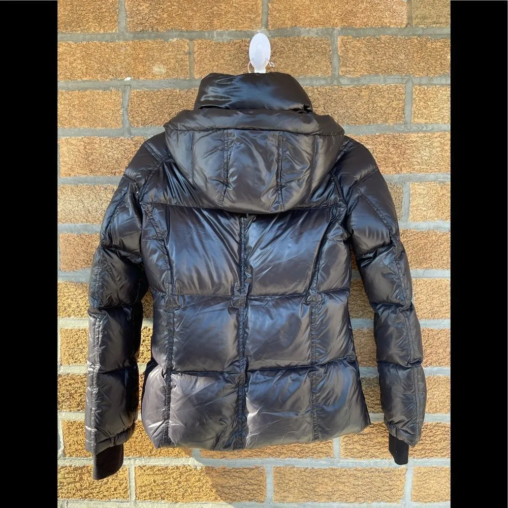 S13 NYC Kylie Down Puffer Gloss jacket small Black - Image 7