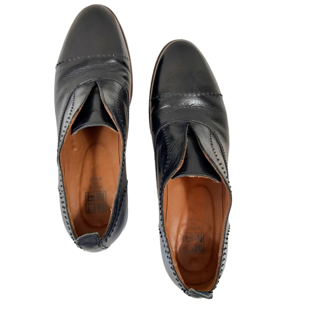 Moma Italian made black leather shoes size 39 - Image 6