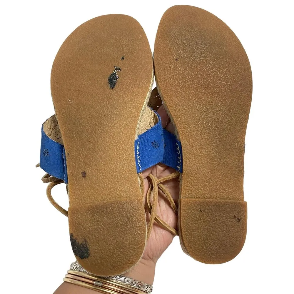 KOOLABURRA Kanita Laser Cutout Thong Sandals Blue EUR 36 - Image 10