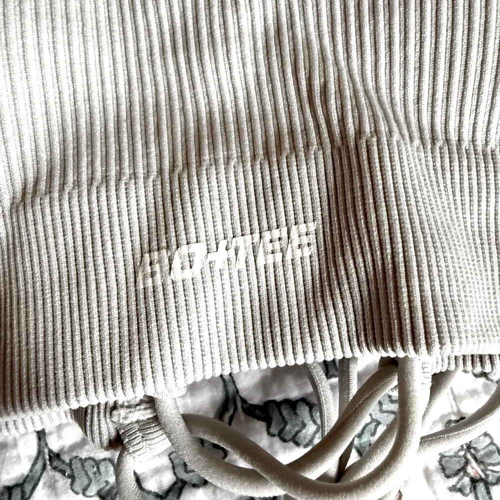 BO+TEE String Tie Back Ribbed Athletic Bralette XXS - Image 6