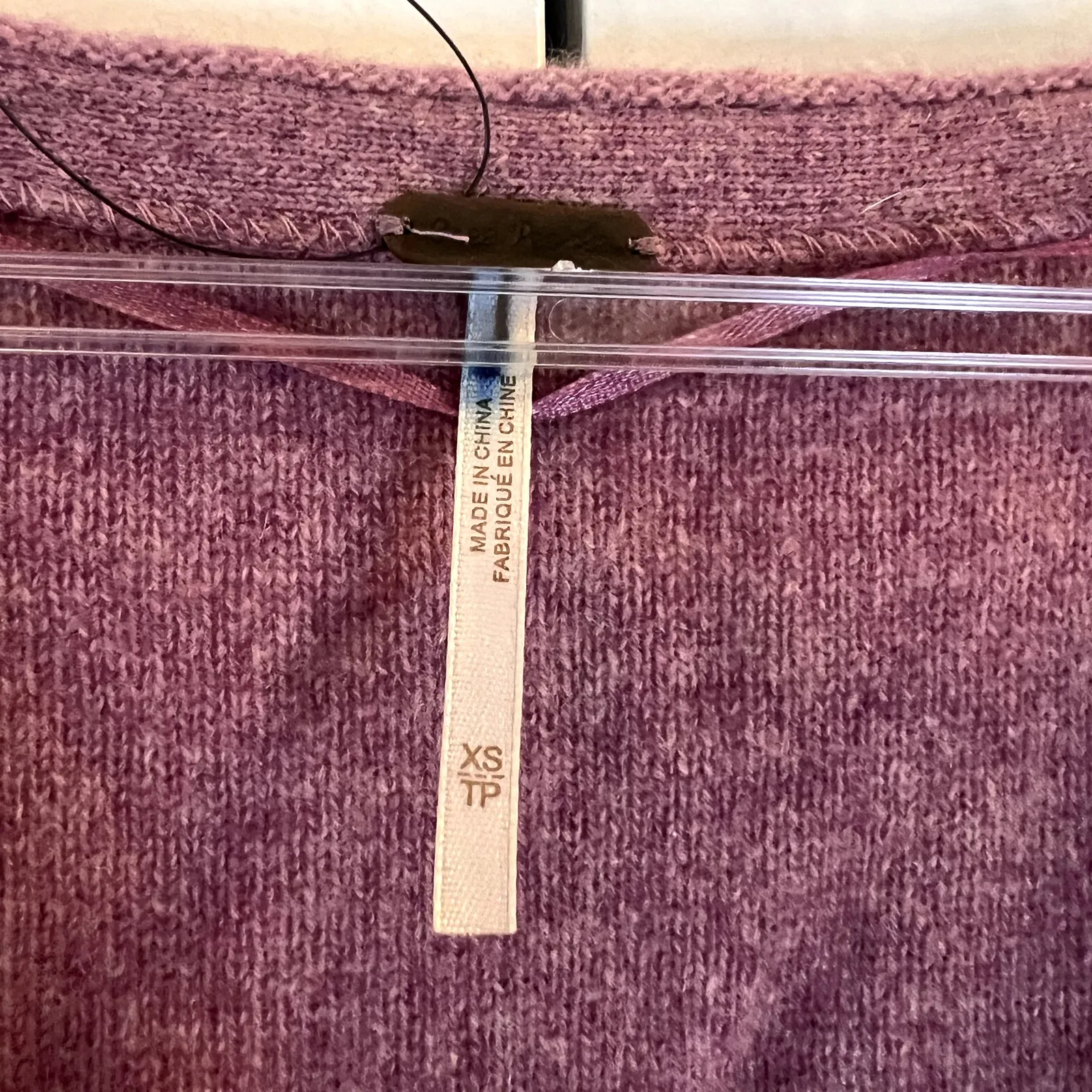 Free People 100% Cashmere Purple pink Sweater Size XS - Image 3