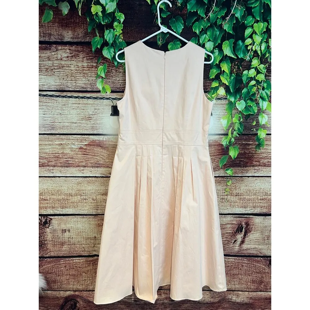 Antonio Melani Light Baby Pink Sleeveless Sheath Midi Dress Lined Pockets Sz 12 - Image 6