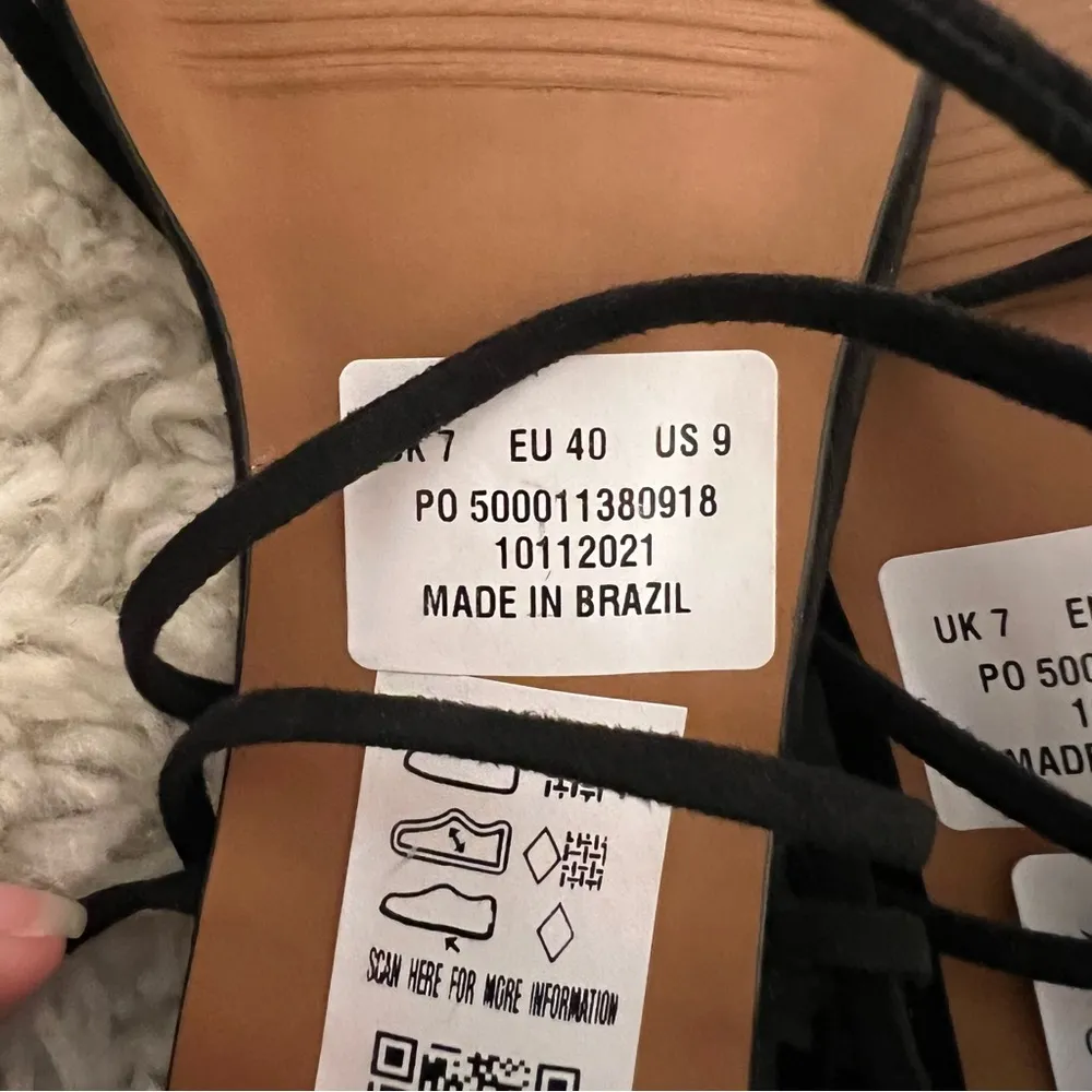 Asos Design  Square toe tie leg block heeled Women’s Heels  Black SZ US 9 LKNW - Image 8