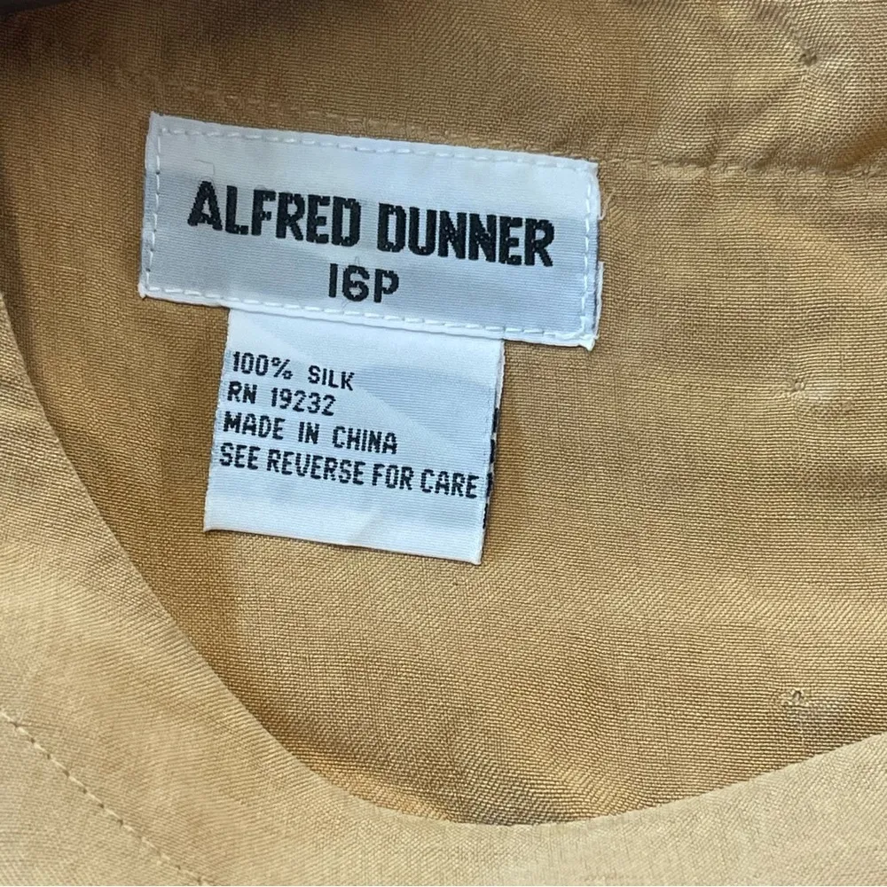 Alfred Dunner Golden Silk Blouse (16P) Tan - Image 6