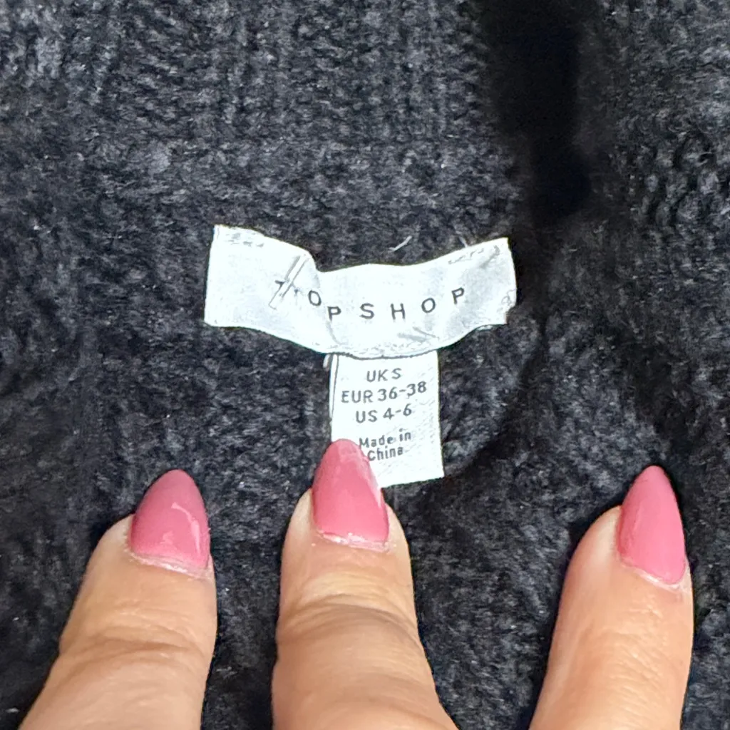 NWT TopShop ASOS Rib Crop Turtleneck Wool Sweater - Image 4