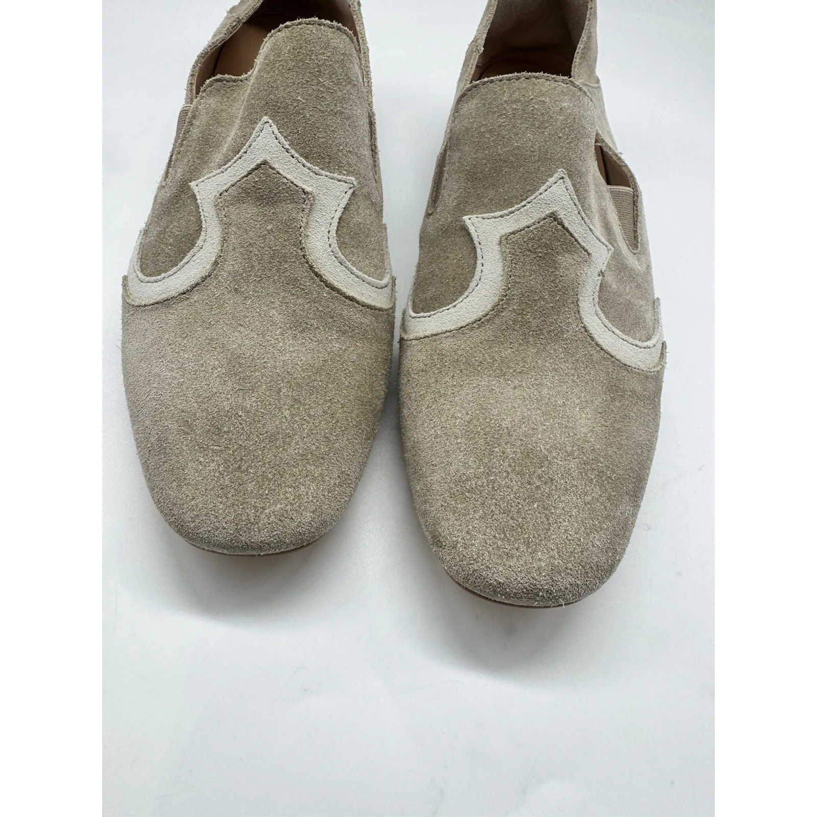 Sbicca Beige Leather Nisland Slip On Loafers Womens Size 10 Shoes - Image 3