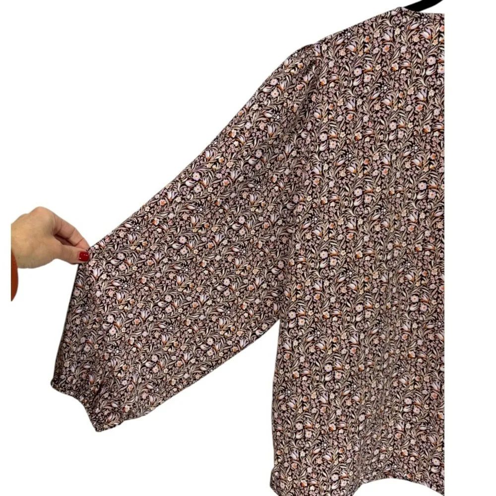 J. Crew Puff-sleeve Satin-back Crepe Top in Floral Flourish‎ L - Image 10